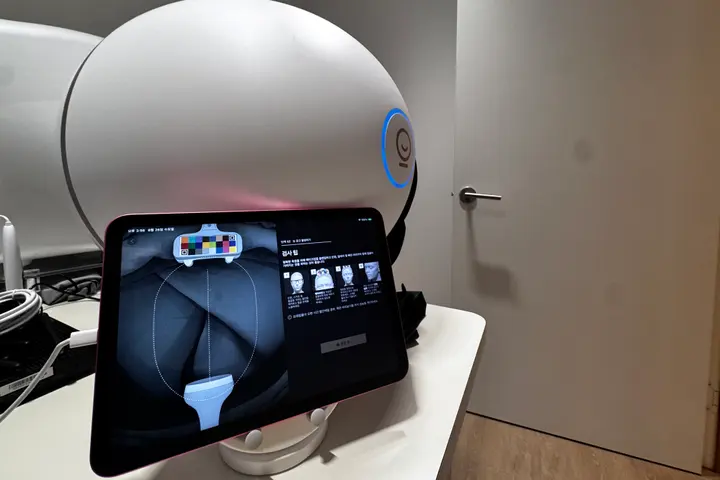 A display mounted to work alongside medical equipment